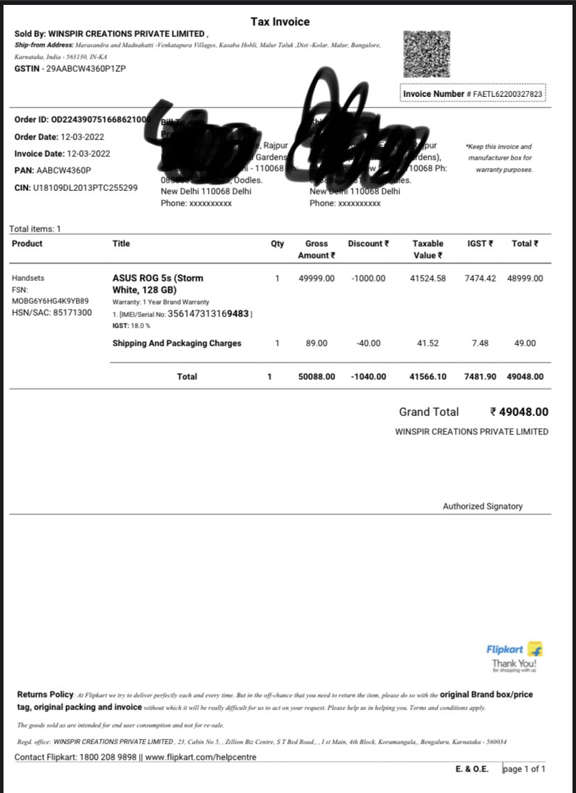 navneekraaj's tweet image. This is the ROG 5s, purchaes on 12th-March-22 now dead, visited service center F1 Info Solution &amp;amp; they returned my phone after hours of diagnosis stating that “Motherboard is dead, and you have to pay 40,000 to get it fix, realy Asus?💔 @ASUSIndia @ASUS_ROG @ASUS @ASUS_ROGUK