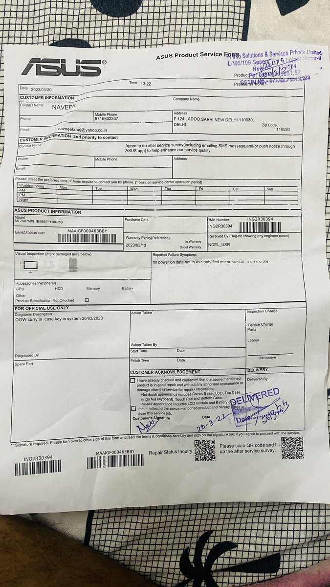 navneekraaj's tweet image. This is the ROG 5s, purchaes on 12th-March-22 now dead, visited service center F1 Info Solution &amp;amp; they returned my phone after hours of diagnosis stating that “Motherboard is dead, and you have to pay 40,000 to get it fix, realy Asus?💔 @ASUSIndia @ASUS_ROG @ASUS @ASUS_ROGUK