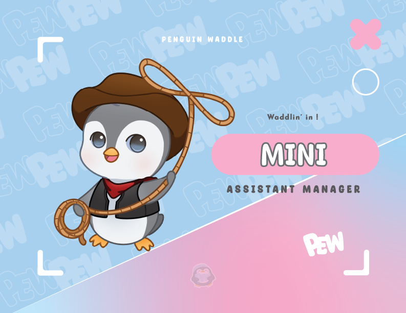 penguwadval's tweet photo. 🚨STAFF ANNOUCEMENT🚨

Waddlin' behind our general manager, please welcome @mini_smols as assistant manager for Penguin Waddle Game Changers 2023! https://t.co/mpX2yjHo88