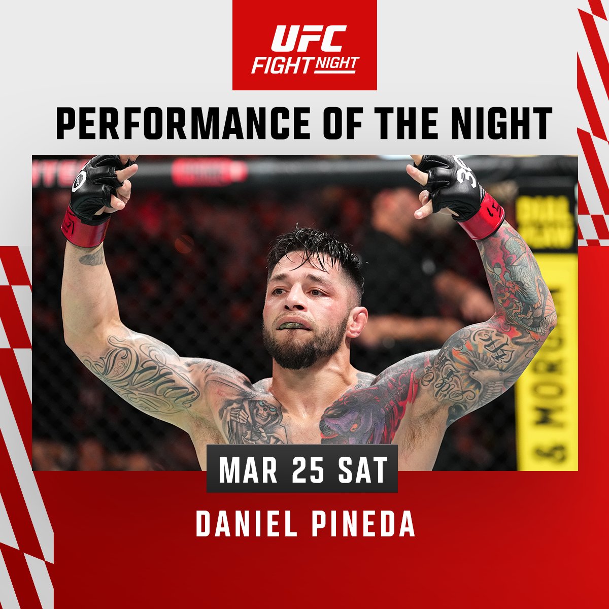 Two guys who are always looking for the finish 👀 💰 @NateTheTrain and @DanielPitPineda grabbed tonight's POTN bonuses! #UFCSanAntonio