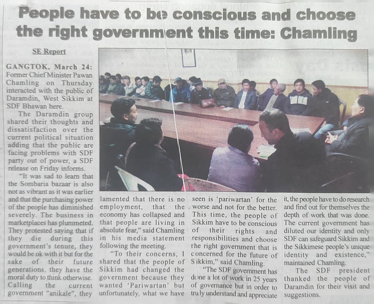 Sikkim Democratic Front tweet media