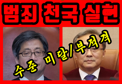 흉기들고 강도/절도질하러 집안에 침입했지만 아무런 짓거리없이 그냥 나왔다가 붙잡혀도 대한민국에서 무죄다

왜?

결과적으로 아무일도 발생하지 않았다

진실과 차이나도 허위라 볼수없다
절차가 위헌이지만 최종 판결은 합헌이다

이런 판결을 대법원/헌법재판소에서내렸다

범죄천국 실현이다