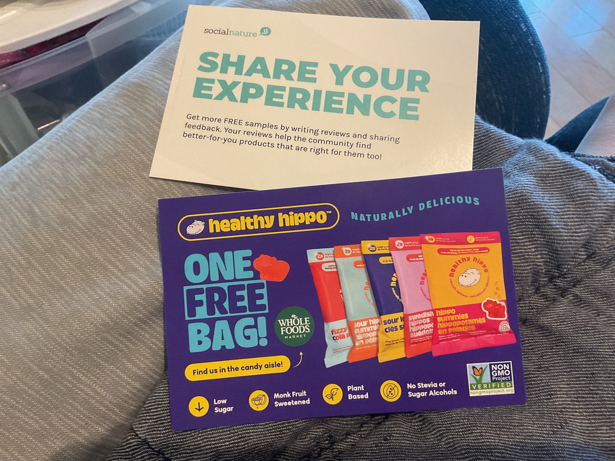 thatsitjan's tweet image. ⁦@SocialNature⁩ #gotitforfree #yumyum heathy hippo #gummies ##lowsugar #plantbased