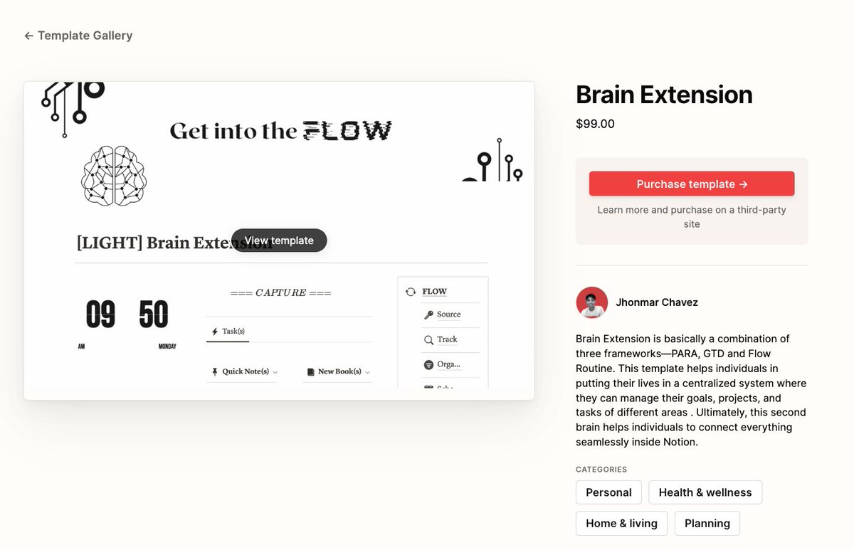 planit_jhnmr's tweet image. 🚨 GIVEAWAY ALERT 🚨

 Brain Extension is live on @NotionHQ Template Gallery

It has a value of $99.

But to celebrate this joyous achievement, I will give it away for FREE in the next 24 hours.

Reply "brain" and RT this tweet to receive the link.

(must be following)