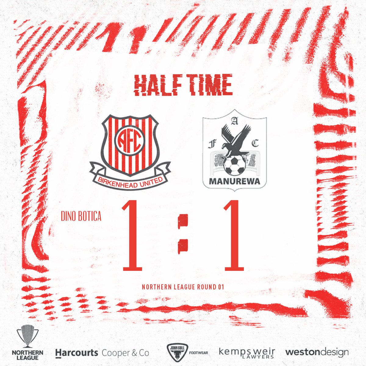 Birkenhead United AFC (@buafc_nz) on Twitter photo Half time and it’s even against <a href="/manurewa_afc/">Manurewa AFC</a>
Big second half coming up!
🔴⚪️🔴⚪️
<a href="/WestonDesignNZ/">Weston Design</a>
<a href="/HarcourtsCandC/">Harcourts Cooper&Co</a>
John Bull Footwear
uhlsport
Kemps Weir Lawyers Half time and it’s even against <a href="/manurewa_afc/">Manurewa AFC</a>
Big second half coming up!
🔴⚪️🔴⚪️
<a href="/WestonDesignNZ/">Weston Design</a>
<a href="/HarcourtsCandC/">Harcourts Cooper&Co</a>
John Bull Footwear
uhlsport
Kemps Weir Lawyers