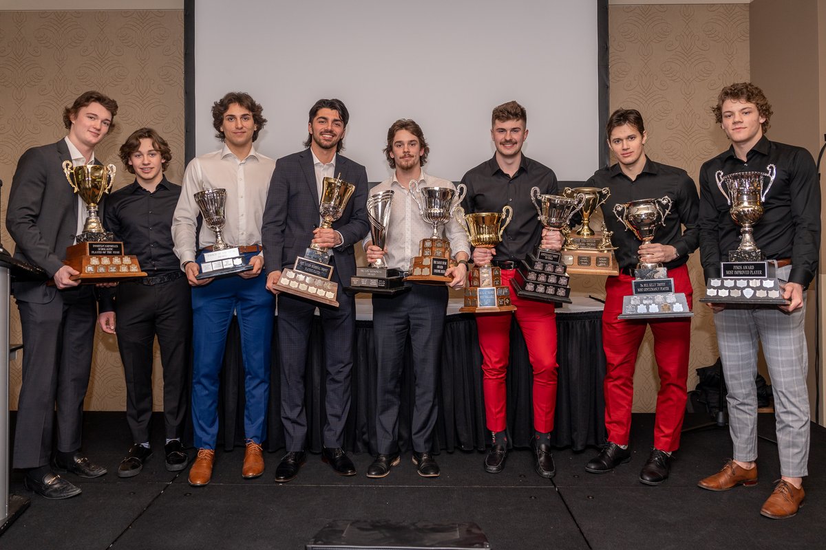 And the winners are ....
The Soo Greyhounds held their Annual Awards Banquet earlier tonight and handed out 11 team awards at the <a href="/DeltaSSM/">Delta SSM Waterfront</a>.

Who left with the hardware?  Find out 👇
soogreyhounds.com/article/2022-2…
(Photos by Bob Davies)