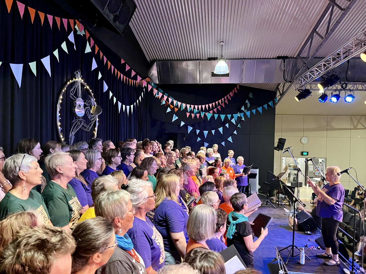 The Arts Yackandandah Folk Festival Choir back on stage. Such a joy to see.