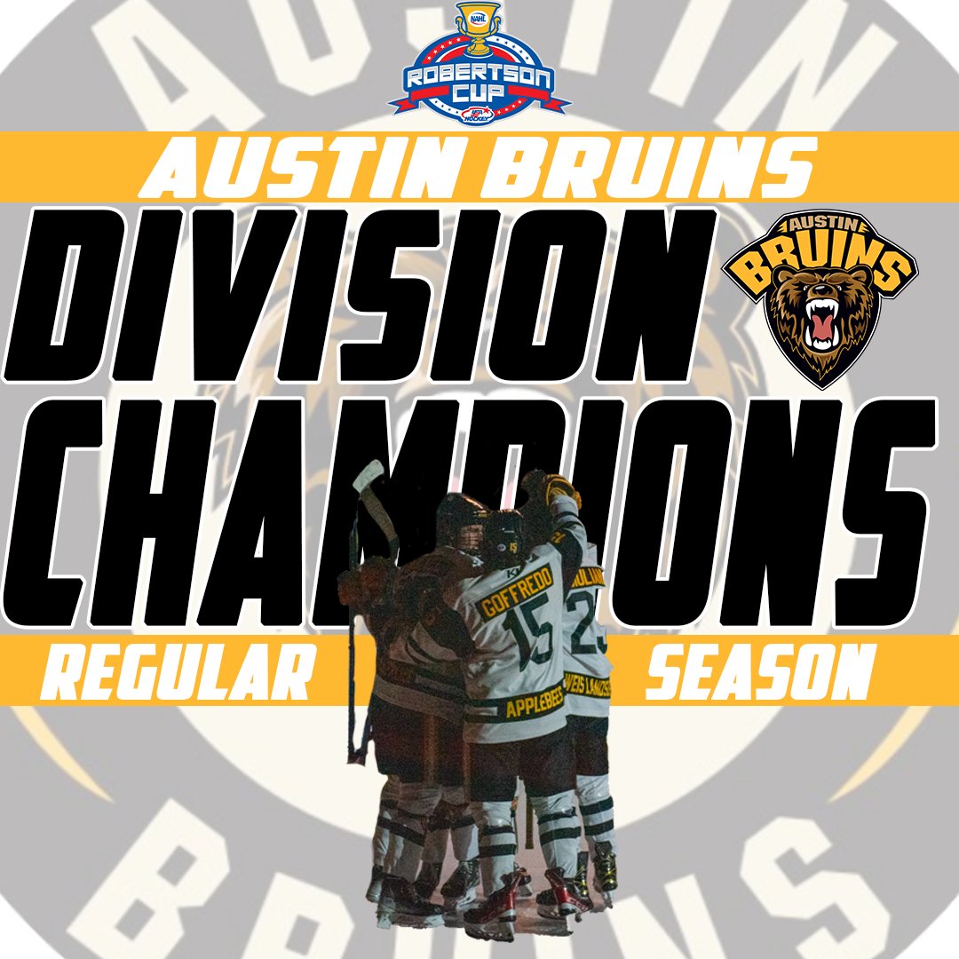 For the first time since the 2014-2015 Season, the Austin Bruins are the Regular Season Central Division CHAMPS!

#BearWitness