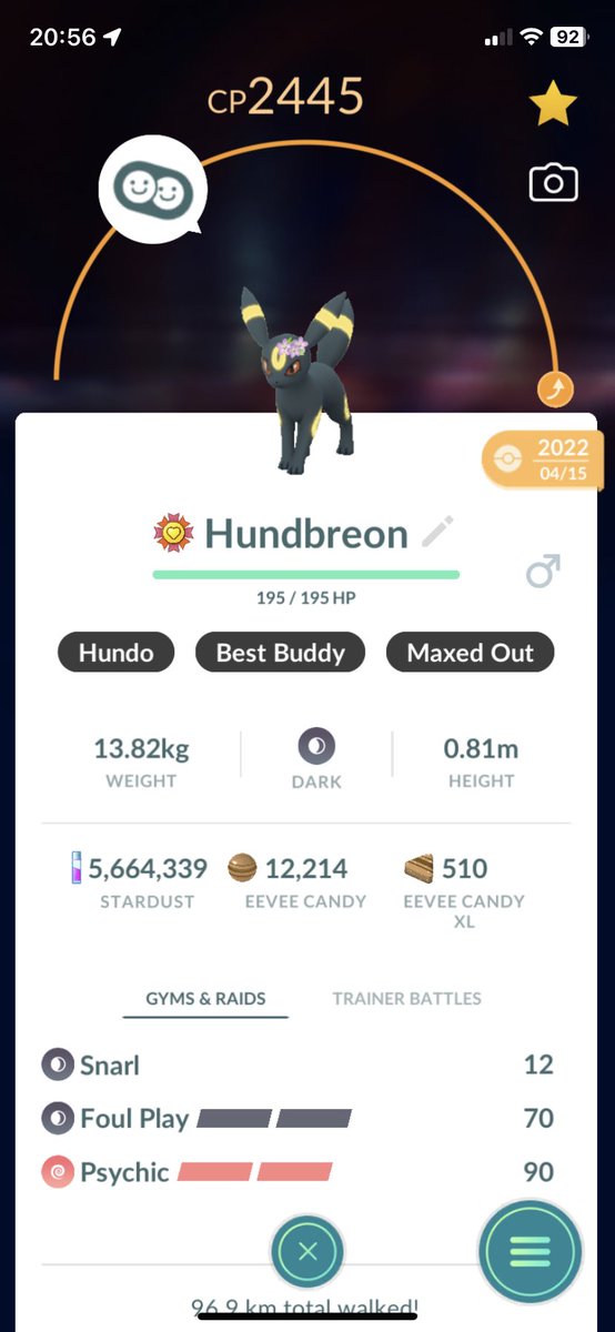 My wife traded me this guy a while ago and It’s one of my all time favorites. It’s simple, but to me it’s so cool. ❤️ #Hundo #PokemonGO
