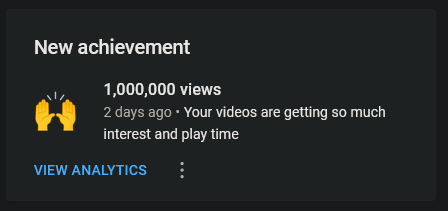 IdodmgA's tweet photo. Hit 1 million views on the @YouTube channel. Wow thanks! #DMGCREW https://t.co/8F5V37RMVS