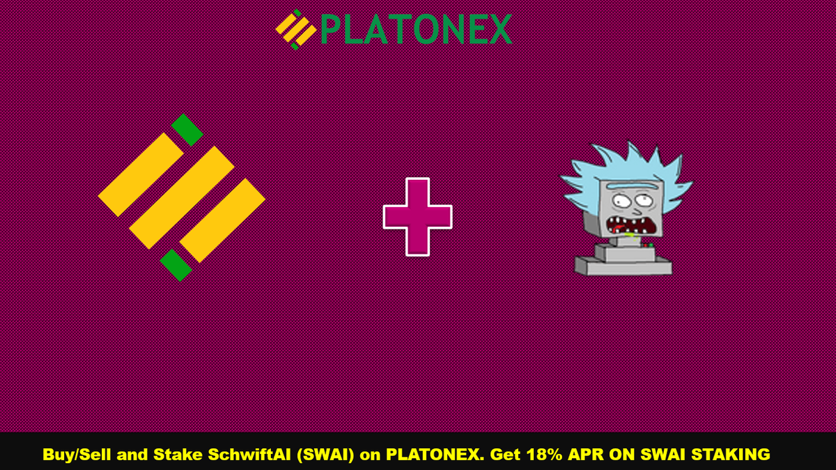 #SchwiftAI (SWAI) token is Listed on #Platonex
#Stake #SWAI token on #Platonex and get 18% APR
<a href="/SchwiftAIERC/">📟</a>
platonex.io/news.php?id=21