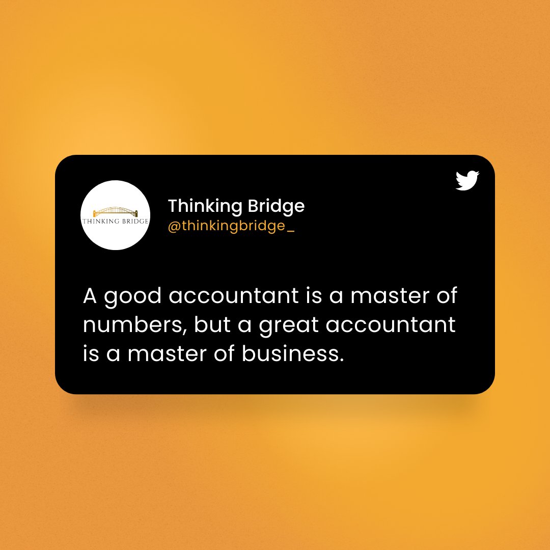 thinkingbridge_'s tweet photo. Numbers don't tell the whole story - a great accountant knows how to use them to drive success. 📊🚀
#thinkingbridge #thinkingbridgecourses #quotes #sunday #sundayquote #article #studentlife #student #icaistudent #icaistudentlife #internship #articleship #finalexams #accounting https://t.co/rPWAZ6RND8