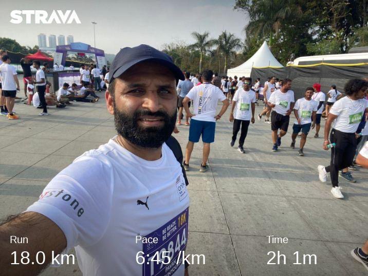 PavanItagi_'s tweet photo. Interesting week. Going from confident ->  injury with ankle twist -> to quick recovery -> finishing race faster than my goal today.

+ Completing my monthly goal of 80 k

#one8run #outrunyourself #running https://t.co/AblvDcH5yX