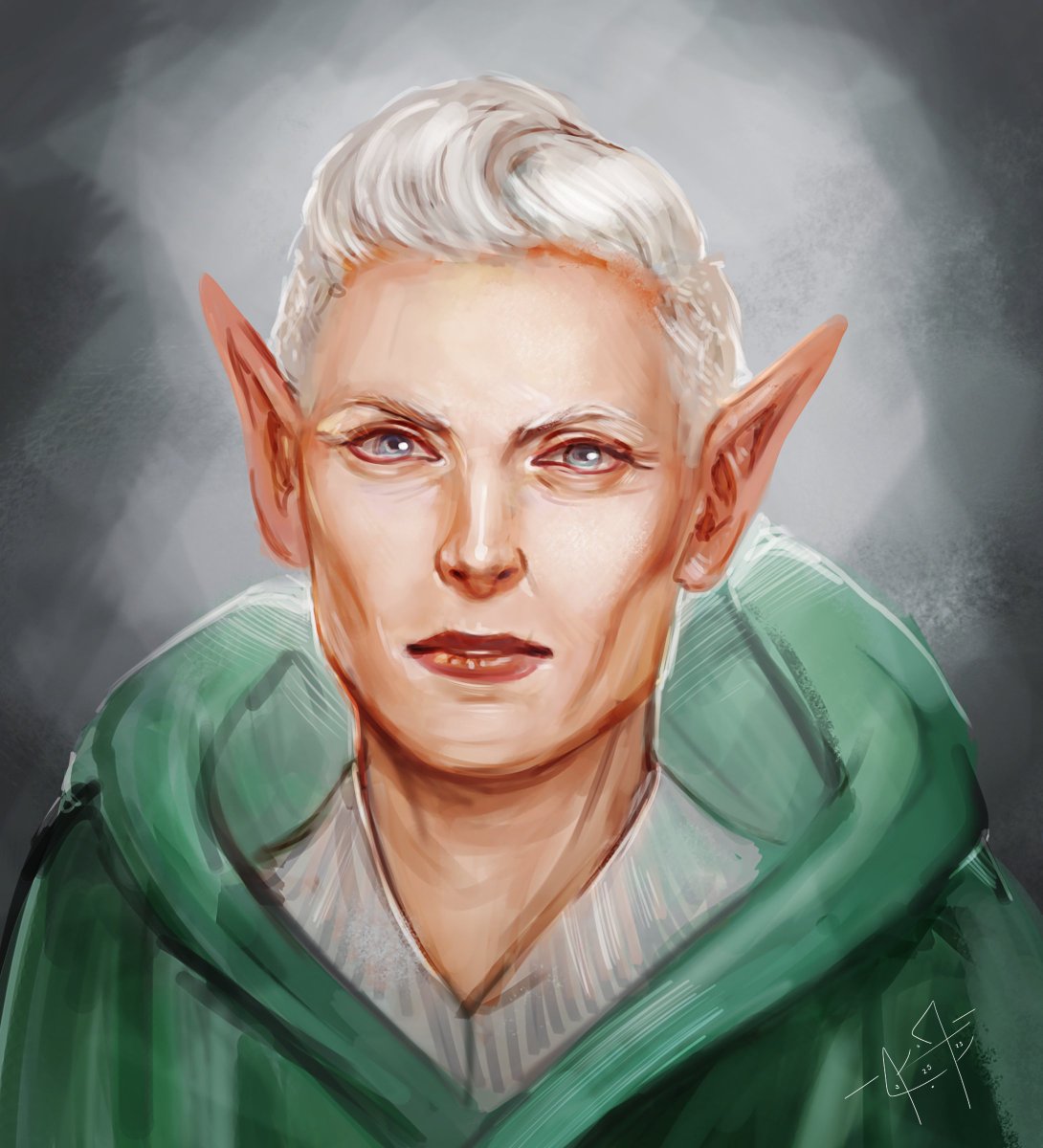 workbystarlight's tweet photo. Scribewarden Ressia Uvesic, and the guard who stayed the Glassblades' hands. CR npc's inspired by swinton and bowie? how could i not do some reference paintings :)

#criticalrole #criticalrolespoilers #criticalrolecampaign3 #criticalrolefanart #dnd #dndart https://t.co/frNjcnh2Ng