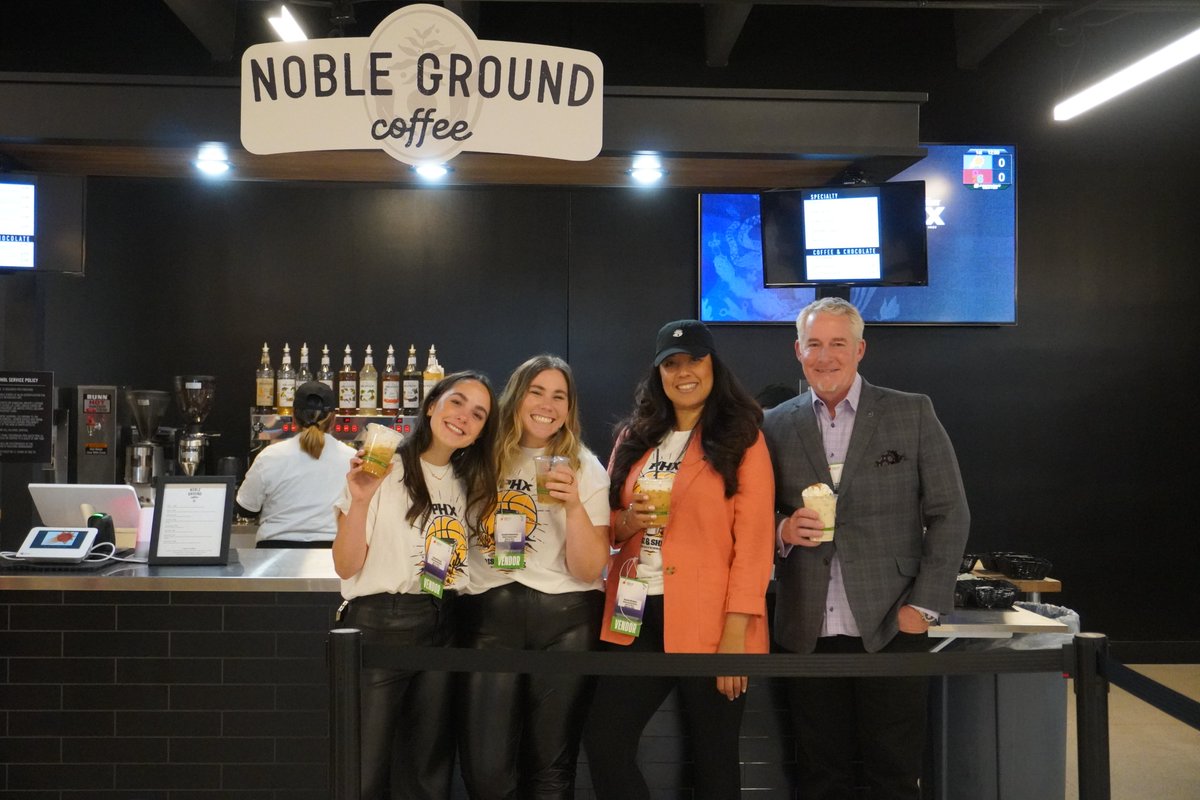 TimONealCEO's tweet photo. Watching the @Suns &amp; @PhoenixMercury is thrilling &amp; now you can get an extra boost of energy at @noble_ground coffee, their official coffee partner!

Every cup of NGC supports the #community, so enjoy a “cup of kindness”’ every time you attend an event.

https://t.co/YCEUvimb7X https://t.co/CvVlz7XzGN