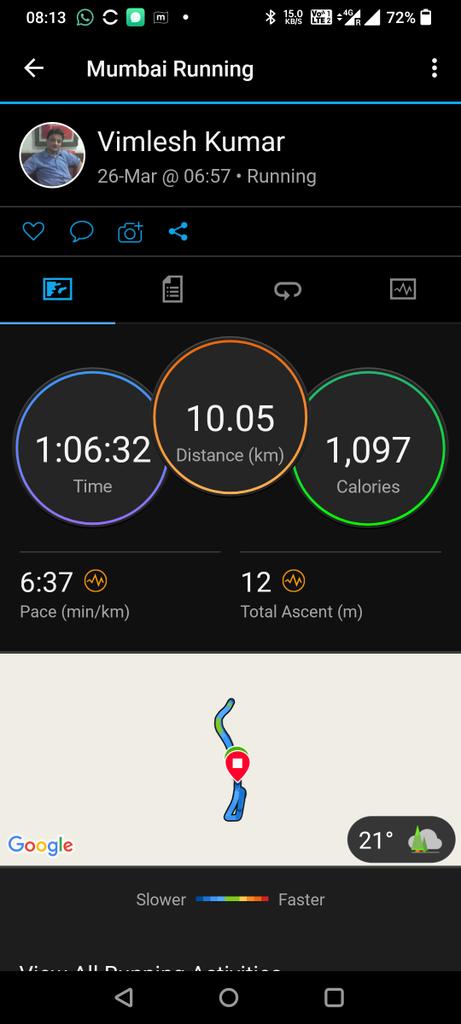 #weekendrun
#Livefaster
#fitbharat 
Wishing good day to all ...
