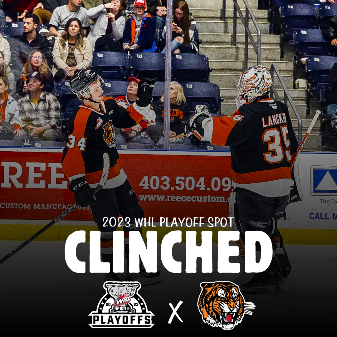 X marks the spot. The Tigers have clinched a spot in the 2023 Western Hockey League Playoffs!
