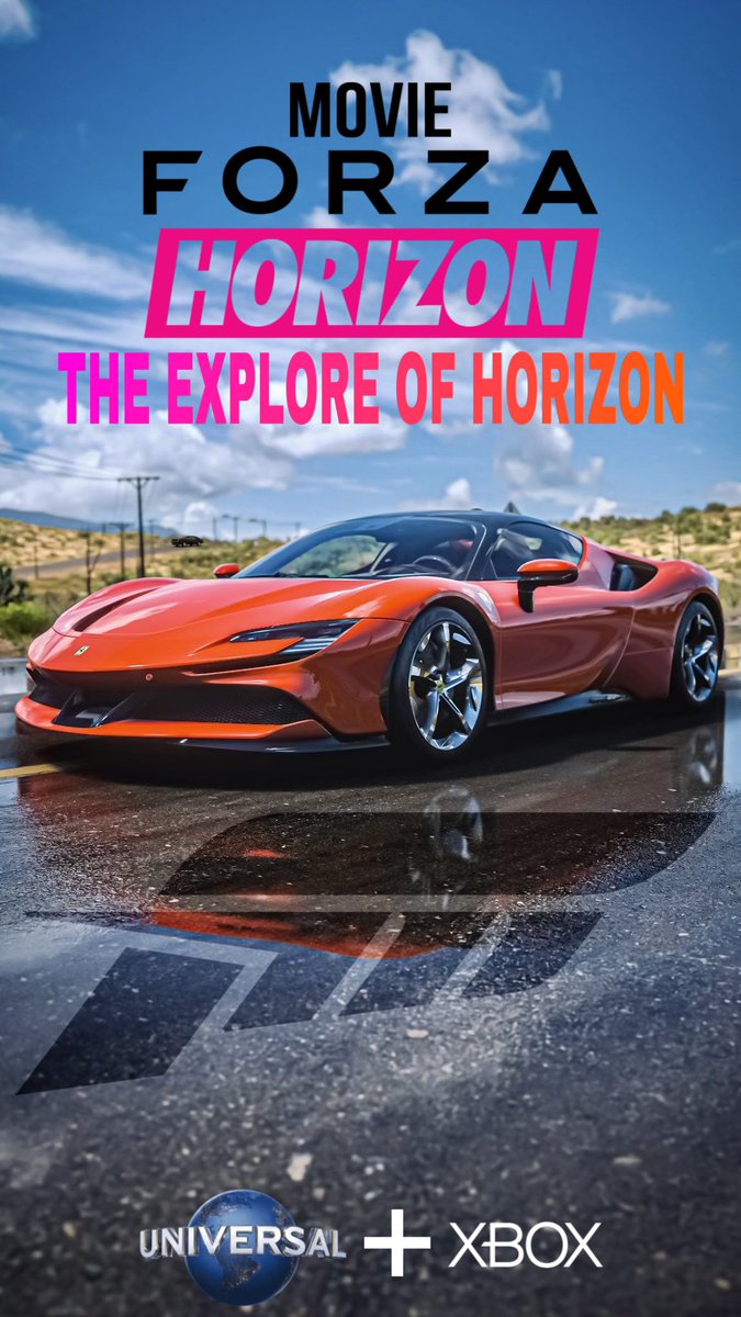 TriedCouch's tweet photo. Imagine if we get? (Movie) Forza Horizon: The Explore of Horizon by 
@UniversalPics @Xbox @Microsoft 
For Videogames Movie. #ForzaHorizon #NewMovie https://t.co/p6RARiq03u