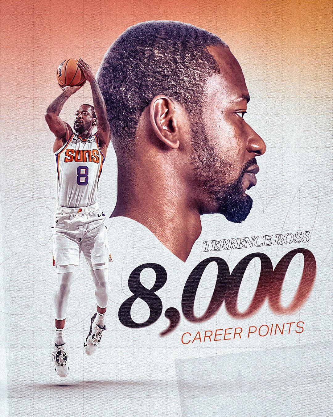 Phoenix Suns on Twitter "The Human Torch! 🔥 Congrats, TerrenceRoss, on 8K career points! https