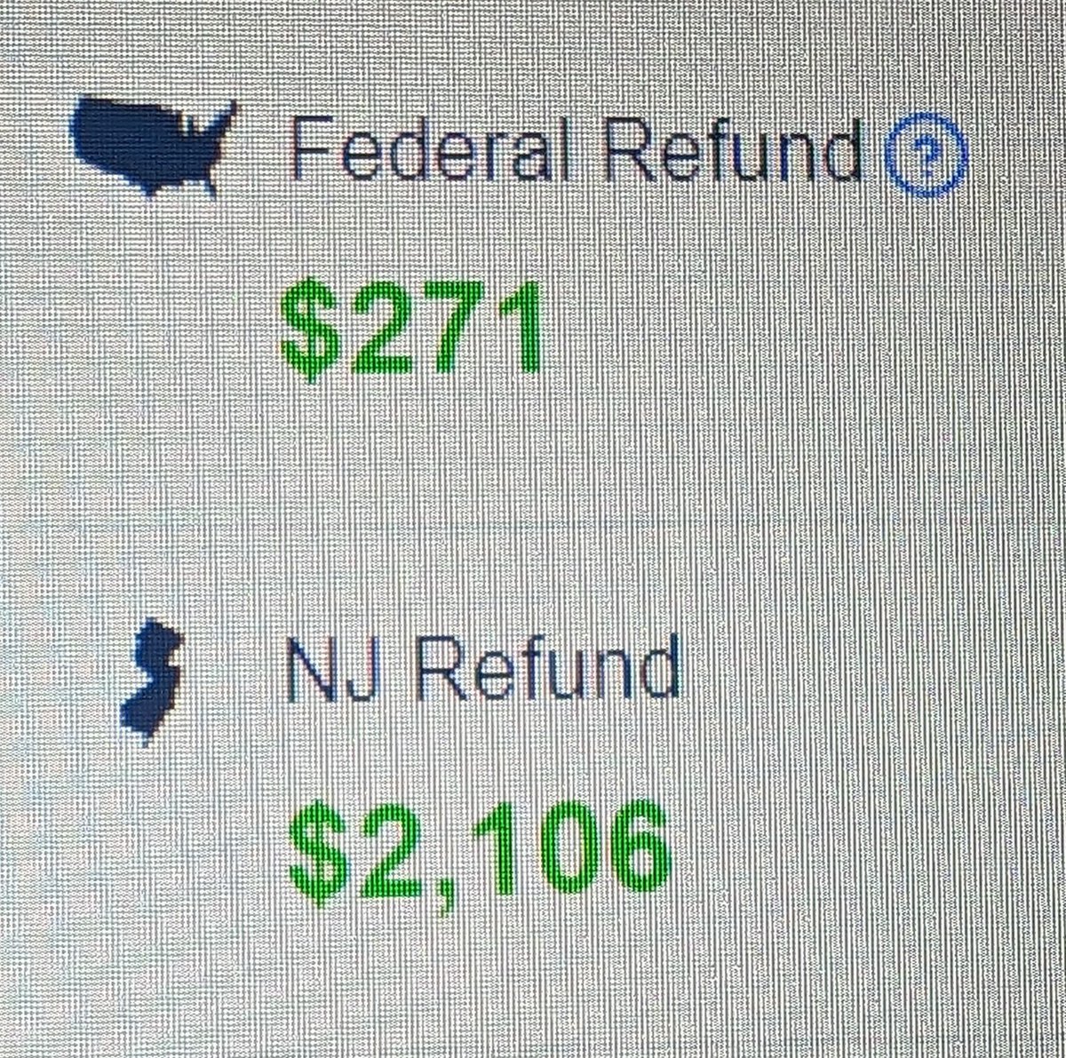 Not sure what kind of scam <a href="/turbotax/">Intuit TurboTax</a> is running but they claimed I'd owe $2826 + $150 filing fee, but <a href="/FreeTaxUSA/">FreeTaxUSA</a> instead gave me a $2377 return and I'd only have to pay $15 to file for the state. Make it make sense