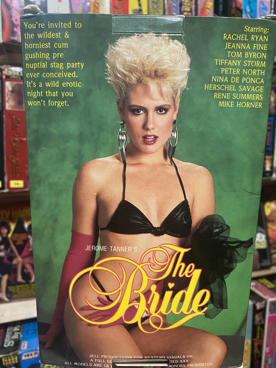 The Bride (1987)

#jeannafine #rachelryan #reneesummers #tiffanystorm #tombyron #peternorth #mikehorner #johntbone #westernvisuals #vhs #vhsporn #bigboxvhs #80spornstar #80sporn #vhscollector
