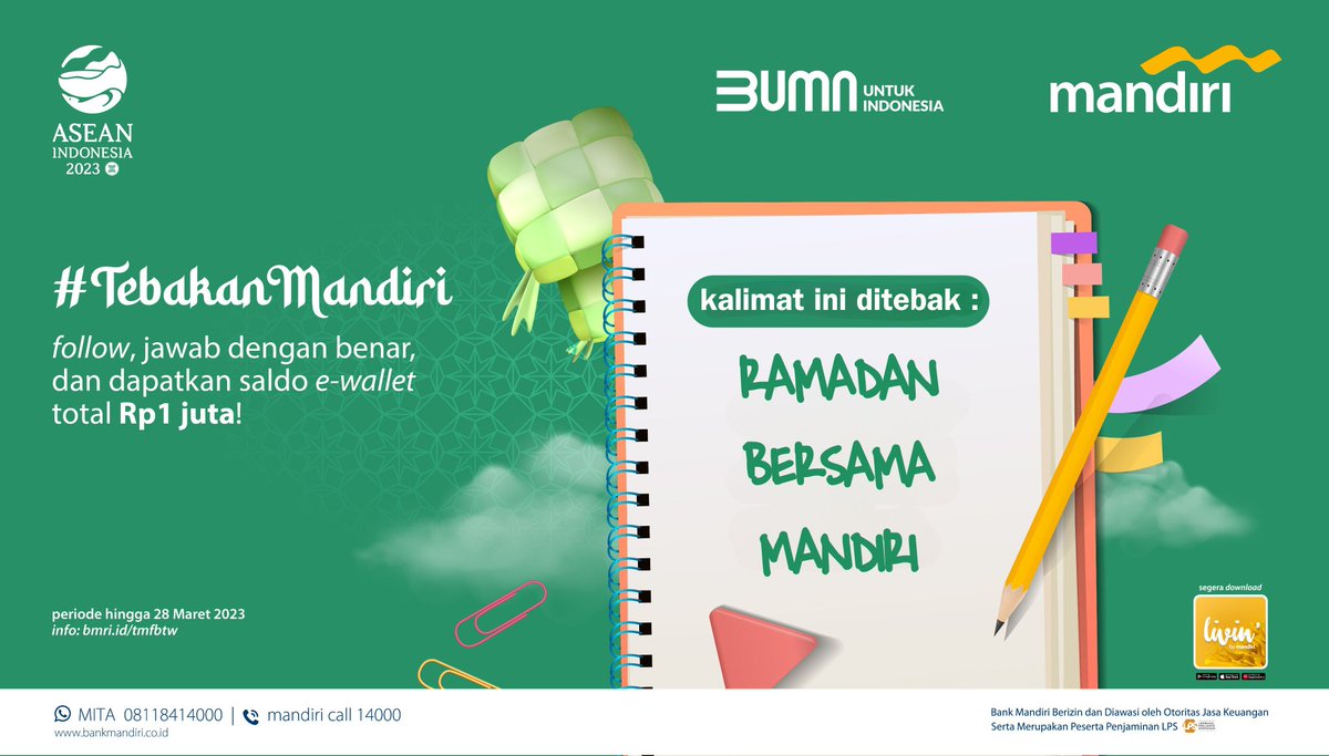 Cryptoon_Spooki's tweet photo. @bankmandiri So Easy ..jawabannya Ramadan Bersama Mandiri

Yuk ikutan @cryptoon_moon @AkinduroTemmy2 @shirley511055 

#TebakanMandiri https://t.co/LPgzhWgNBB