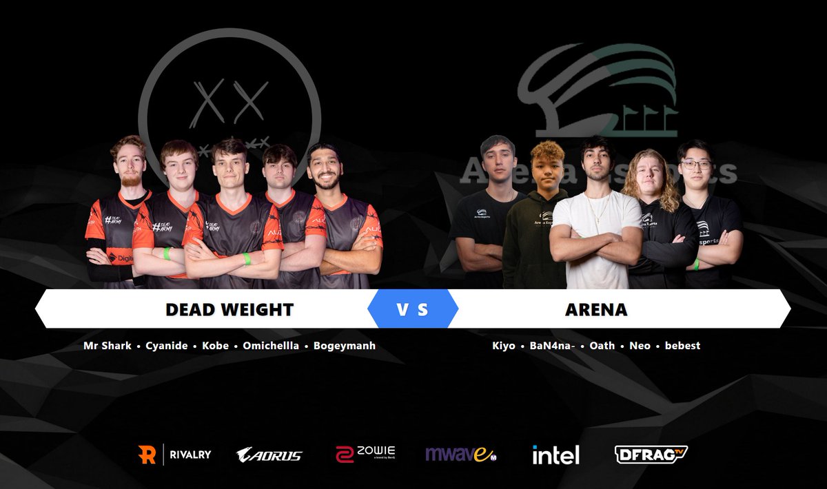 BrisVegasLAN (@brisvegaslan) on Twitter photo THE BRISVEGAS AUTUMN 2023 GRAND FINAL IS SET TO BEGIN:
<a href="/DeadWeightOCE/">Dead Weight</a> ☠ vs. @ArenaEsportsOCE 🏟
📺twitch.tv/dfragtv THE BRISVEGAS AUTUMN 2023 GRAND FINAL IS SET TO BEGIN:
<a href="/DeadWeightOCE/">Dead Weight</a> ☠ vs. @ArenaEsportsOCE 🏟
📺twitch.tv/dfragtv