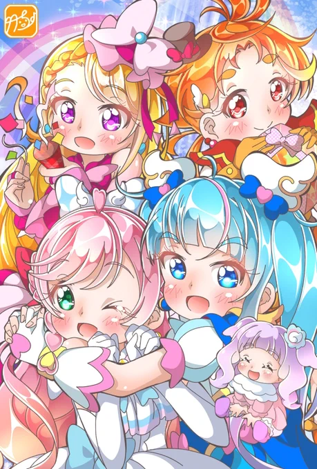 ひろプリ8話初めて一人で立ったエルちゃんに感動飛べないというコンプレックスに抗い「空を飛びたい」という夢をあきらめないツバサ君の姿に感激したソラちゃんがお友達になれた、おねショタ回でしたエンディングはキュアグレースでしたね #precure #ひろプリ 