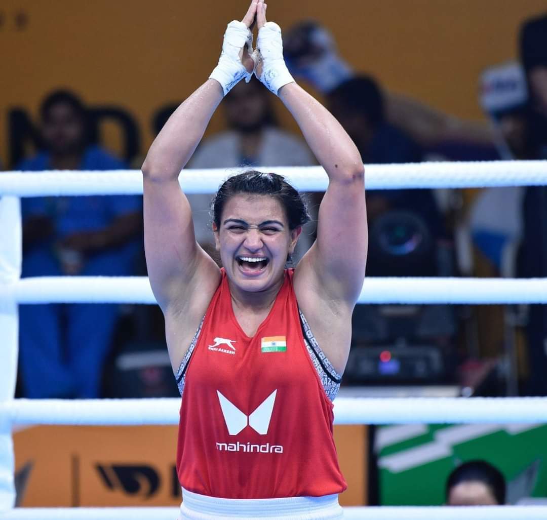 hiyajay's tweet photo. 🇮🇳Saweety Boora wins gold medal by defeating China's Wang Lina in the 81 kg category final at Women's World Boxing Championships 🇮🇳🇮🇳🇮🇳🇮🇳🇮🇳 proud to be an Indian Saweety boora https://t.co/0SNcngj2z7