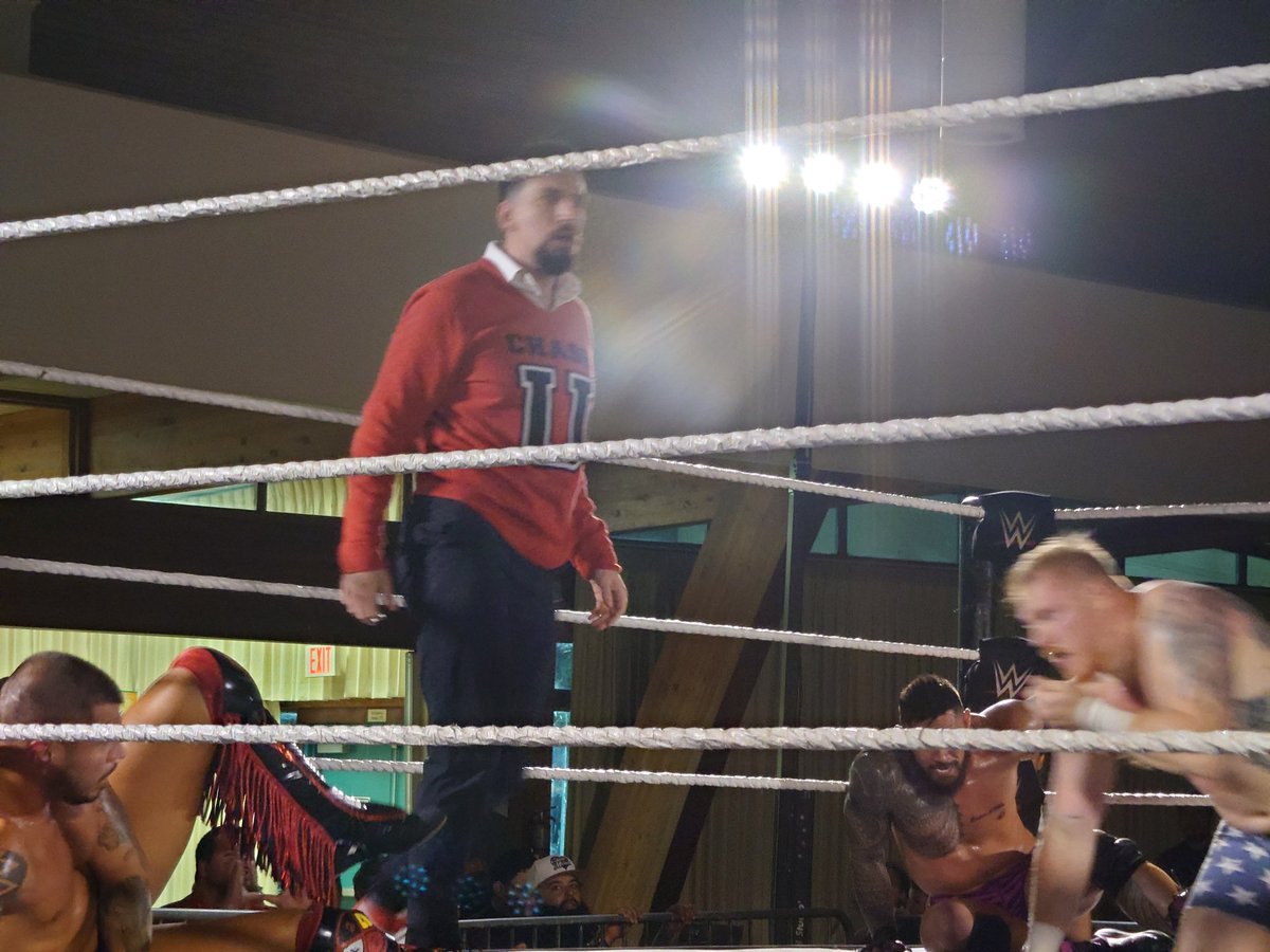 JeffReidUP's tweet photo. The #NXTSanford Rumble! The winner gets a future NXT Championship match! A highlight was the appearance of the long-absent @Bigboawwe! https://t.co/ljQ5UqpHJT