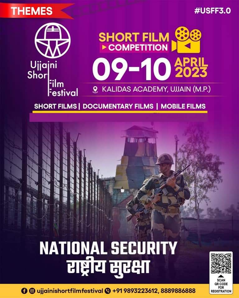 भेजिए "भारतीयता" विषय पर अपनी शॉर्ट फिल्म<a href="/UjjainiSFF/">Ujjaini Short Film Festival</a> में आ रहें है फिल्म जगत के बड़े नामहोगी फिल्मों की स्क्रीनिंग, मिलेंगे पुरस्कार, निर्देशक,लेखक,अभिनेता लेंगे कार्यशालाएं और होंगे शानदार सत्र #USFF2023 #उज्जैनी_शॉर्ट_फिल्म_फेस्टिवल
Ujjaini short film festival