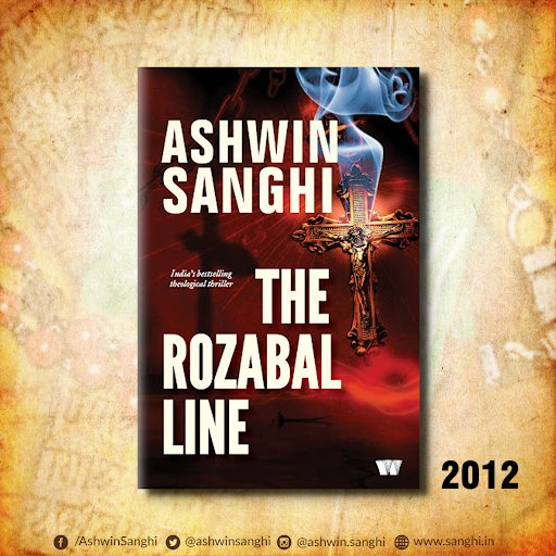ashwinsanghi's tweet photo. My first novel #TheRozabalLine was self-published by me in 2007. Since then, the cover of the book has gone through several iterations. Quite a walk down memory lane! https://t.co/4aCeaCBb0l