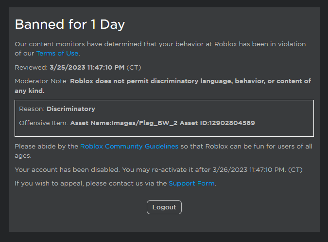 LawsNhp's tweet photo. @Roblox @RobloxDevRTB #ROBLOX #RobloxDev How? Please explain. Can we get fair Roblox moderation. I get it, this could be worse, this is an American flag placed Army style for vehicles and uniforms. How can people get away with NSFW content, and I cant support my country? https://t.co/10eGjVWNVE