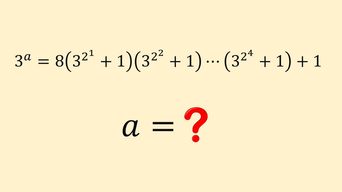 ZahlenRMD's tweet image. How to solve for the value of &quot;a&quot;? 
Give it a try?

youtu.be/xmcGTvh7YDY
bit.ly/3yyLkju

#sharingisthenewlearning
#olympiadpreparation