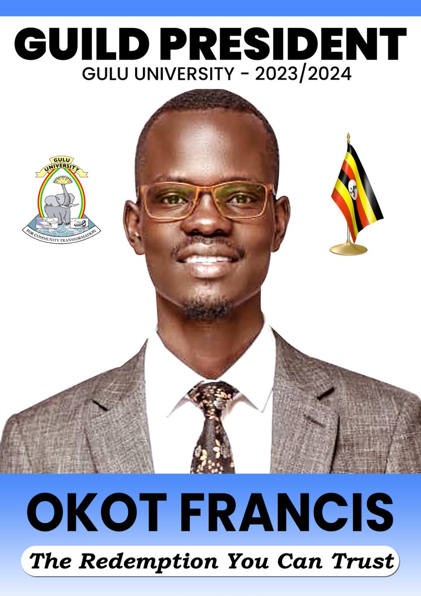 Congratulations <a href="/FDCOfficial1/">FDC</a> <a href="/FdcGulu/">Gulu University FDC Chapter</a>, comrade Okot Francis for winning the <a href="/GuluVarsity/">Gulu University</a> Guild Presidential elections. You are the redemption we can trust. Best wishes in your tenure.