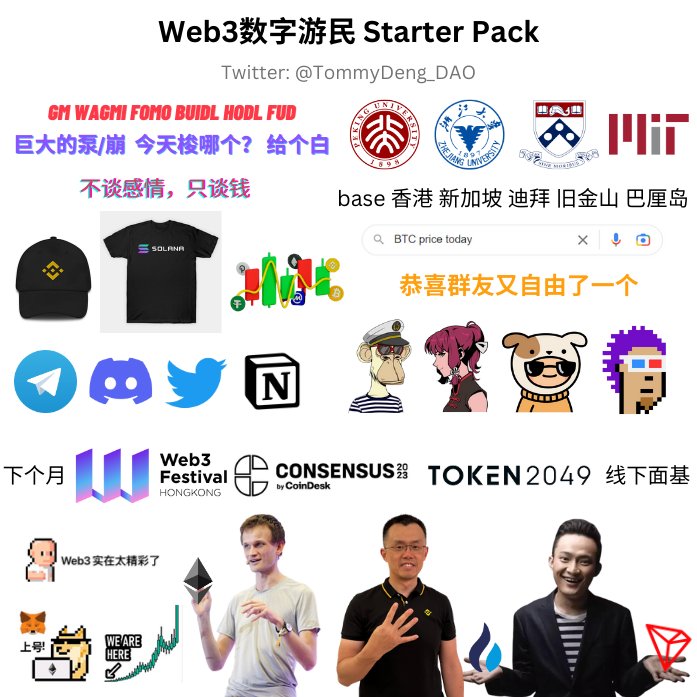 TommyDeng_DAO's tweet photo. Web3人也要有自己的Starter Pack😎

恭喜群友又自由了一个🤑
巨大的泵📈崩📉
今天梭哪个🐮
GM🌞GN🌚
To the Moon🚀
If you can't hold, you won't be rich🪙

Credit @TommyDeng_DAO

#cryptomeme #Memes #BUIDLers #BUIDL #ToTheMoon #WAGMI #hodlers #HODL #FUD #FOMO #Bitcoin #Ethereum https://t.co/SQ1S0zBaxP