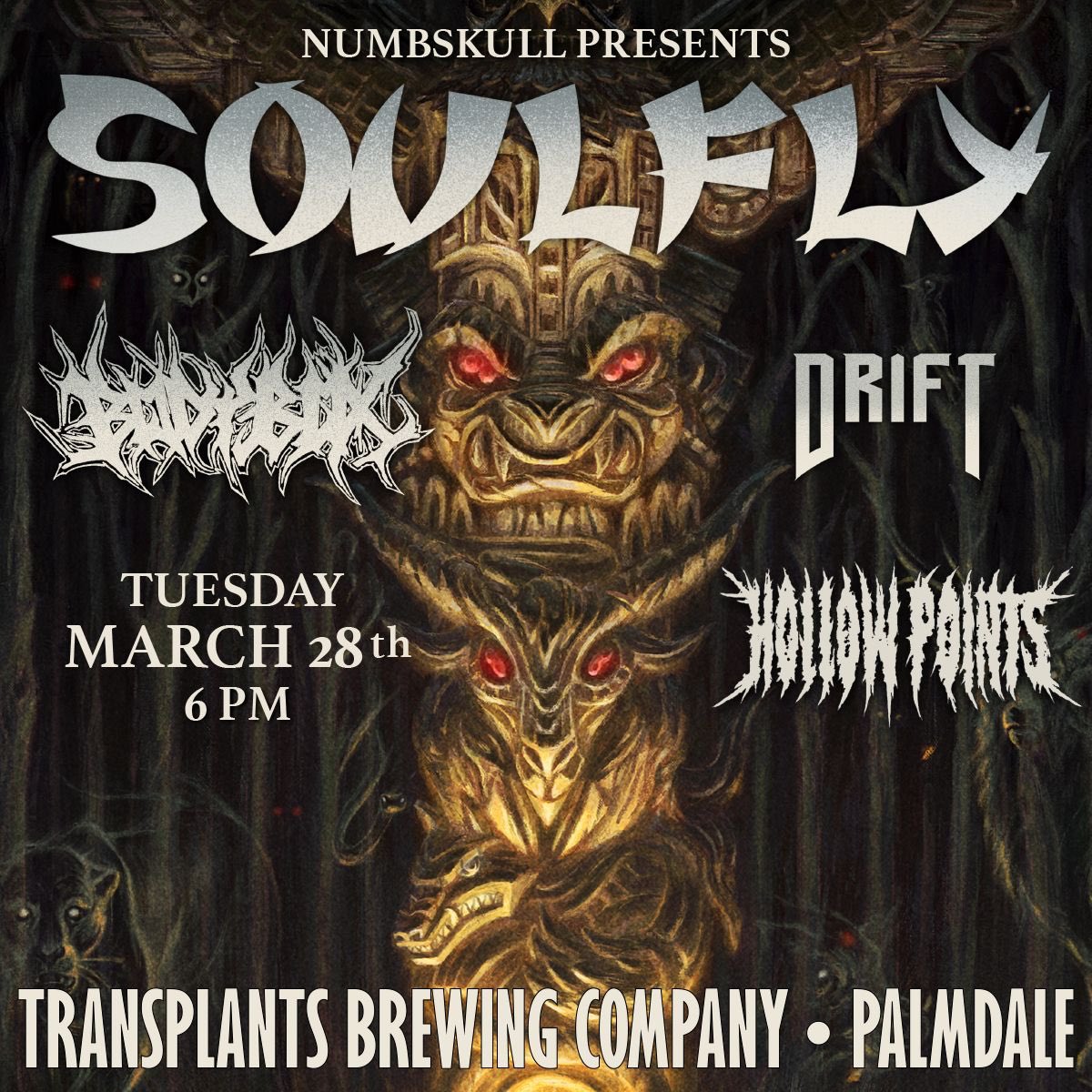 HollowPoints661's tweet photo. This Tuesday we play with @TheSoulflyTribe and @bodyboxfl 
Come dance with us 

#californiabeatdown #avhc https://t.co/oILn5Vyzkv