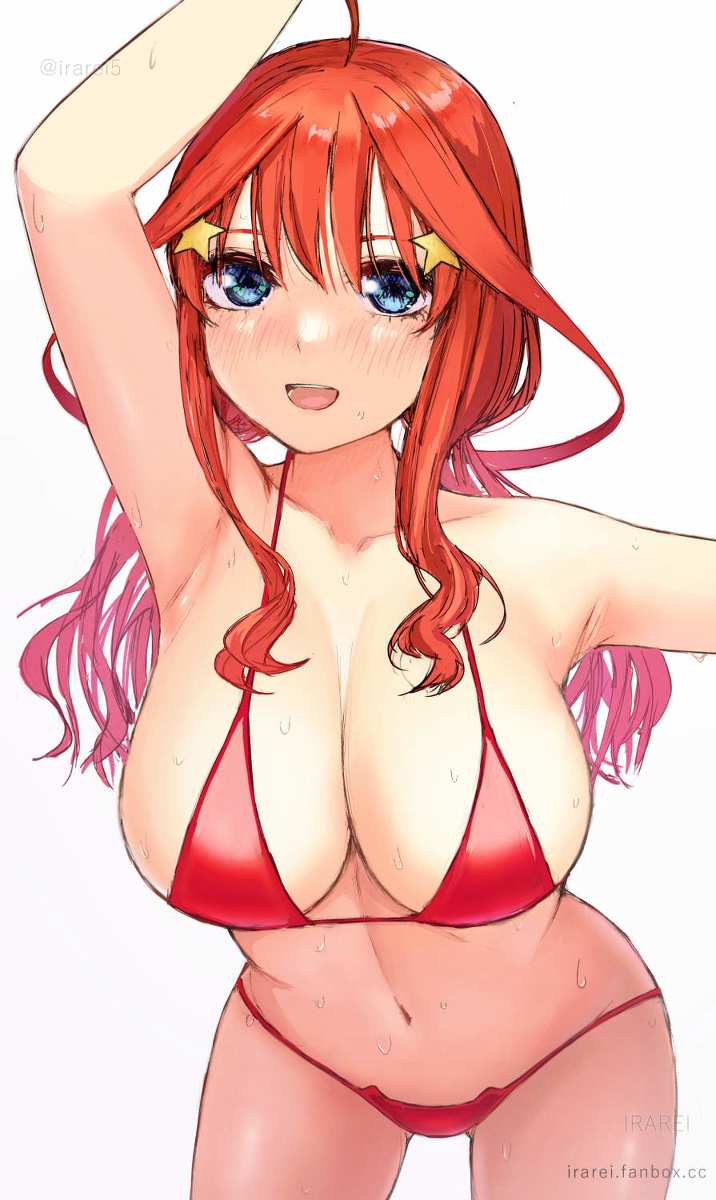 Linda RossさんがTwitterに投稿した中野五月(五等分の花嫁)のイラスト。
