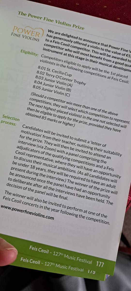 Power Fine Violins ltd (@powerviolins) on Twitter photo It's a delight to sponsor #ThePowerFineViolinPrize again this year <a href="/FeisCeoil/">Feis Ceoil</a> It will be awarded to the competitor who will most benefit from a good quality instrument at this stage in their musical development. It's a delight to sponsor #ThePowerFineViolinPrize again this year <a href="/FeisCeoil/">Feis Ceoil</a> It will be awarded to the competitor who will most benefit from a good quality instrument at this stage in their musical development.