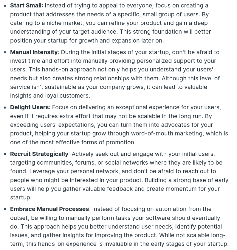 AkashTandon's tweet photo. One of those resources everyone in early stage startups should go back to now and then.
https://t.co/iO70t8Rjic

Summary of this timeless @paulg classic👇 https://t.co/bt3r2Z5vdJ