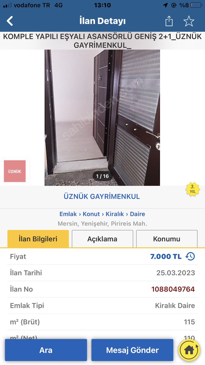Şu görmüş olduğunuz ilan 6.000 tl idi 23.03.2023 tarihinde depremzede aile icin aradık sanırım cok arayan var ki önce ilan kalktı sonra fiyat 7.000 tl cıktı. Paylasınki ilgililer daha iyi gördün #MersindeEmlakcilarTakibeAlinsin
