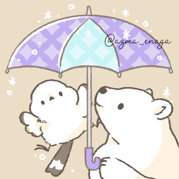 雨がちなので、相合傘アイコンに着せ替えするのはいかがでしょう…!色んな動物とシマエナガが相合傘するアイコンメーカーを作りました 