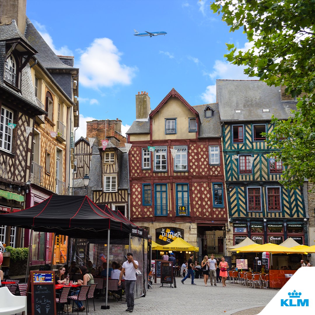 Today marks the official start of our summer schedule! ✈️ We’re thrilled to announce that our first scheduled flight to Rennes takes off today and will operate daily throughout the summer. #KLM #summertime