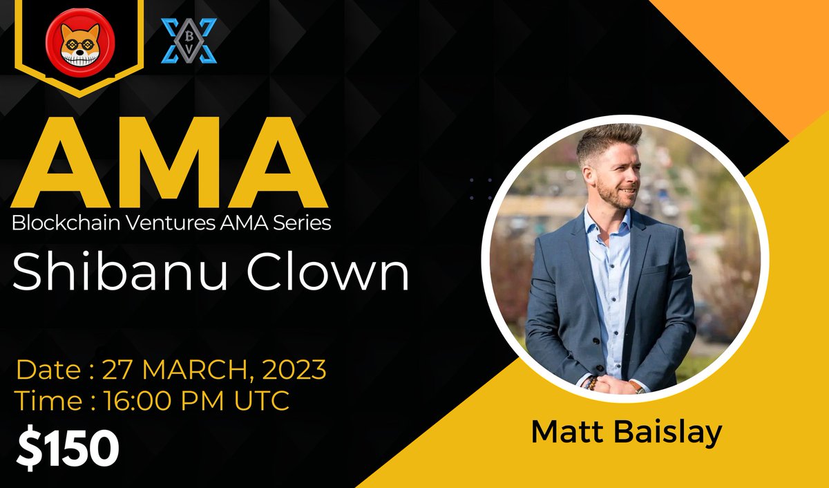 🎙We're pleased to announce our Next #AMA with @shibanuclown on Monday, 27th March at 16:00 UTC

💸Prize Pool - $150

🔹Rules
1⃣ Like &amp; RT 
2⃣ Follow Us &amp; @shibanuclown
3⃣ Comment Max 5 Questions &amp; Tag Your 3 Friends

📍Venue : t.me/BlockchainVent…