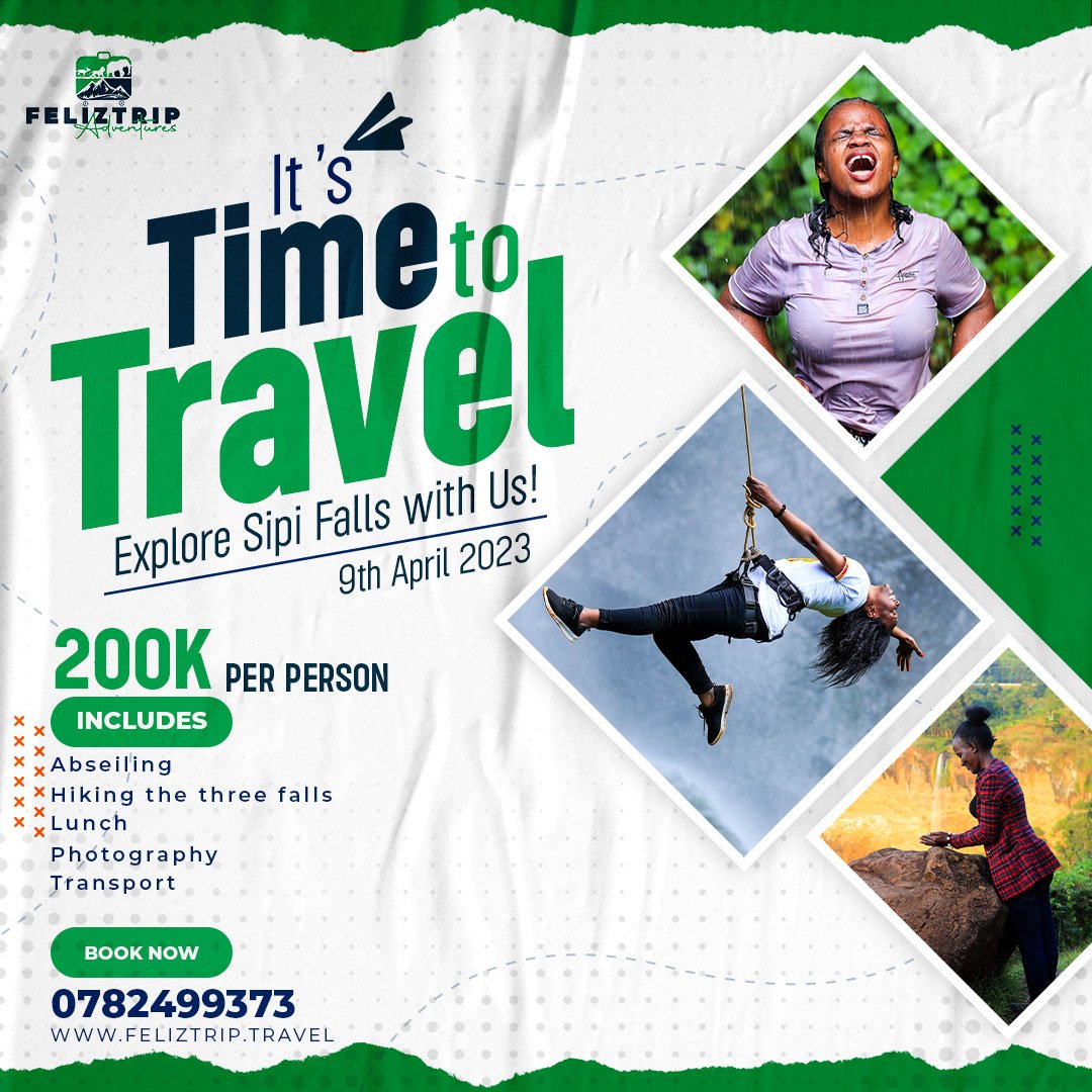 Join us this 9th April 2023 at sipi falls for an amazing Easter experience. 200k per person. More info @feliztrip_ug