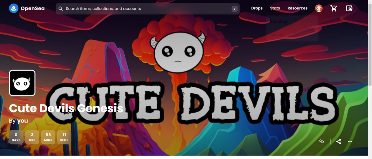 🔥Lunching the new Cute Devils Genesis collection in 3 hours🔥
minting price will be just 1 $Matic on <a href="/opensea/">OpenSea</a>
😈Set the reminder and stay tuned😈: opensea.io/collection/cut…

#NFT #NFTs #NFTdrops #NFTProject #polygonNFTs #PolygonNFT #OpenSeaNFT #NFTGiveaways #nftcollectors #nftsale