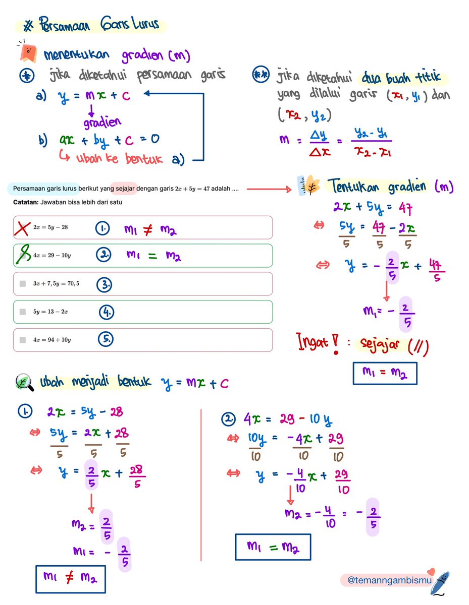 temanngambismu's tweet photo. 📚 [Sefruit] 𝗣𝗲𝗺𝗯𝗮𝗵𝗮𝘀𝗮𝗻 TryOut RG 𝗣𝗲𝗻𝗴𝗲𝘁𝗮𝗵𝘂𝗮𝗻 𝗞𝘂𝗮𝗻𝘁𝗶𝘁𝗮𝘁𝗶𝗳 📚

Topik : Persamaan Garis Lurus

Dari sekian banyak soal TO RG yang pernah aku bahas, menurutku, 2 soal ini levelnya sungguh pedas 🌶️🔥

#studytwt #studyacc #ambistwt #AMBISVERSE #SNBT2023 https://t.co/nEshadbmSu