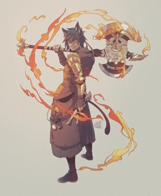Drew the bf's wol for our anniversary #ffxiv 