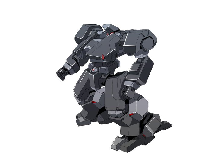 できたー。まぁオリジナルといってもヴァンツァーやアーマードコアといった好きなものの影響うけまくりですが。 #オリジナル #メカ #ロボット