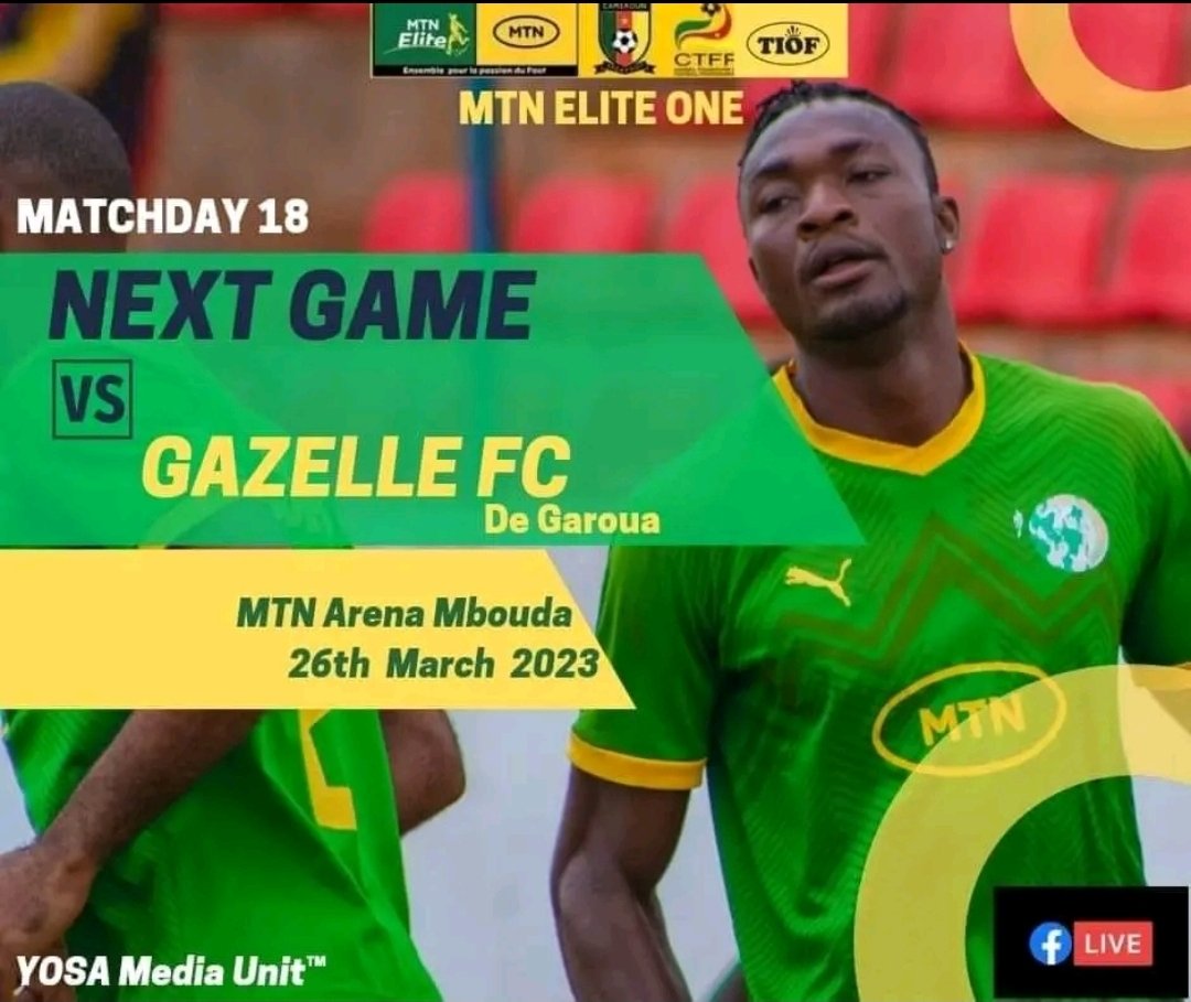 It's Match Day 
Venue: #MTN Municipal Arena, Mbouda
Time: 4:00pm
<a href="/CTFP9/">CTFP</a> <a href="/FecafootOfficie/">Fecafoot-Officiel</a> <a href="/kick442_com/">Kick442.com</a>